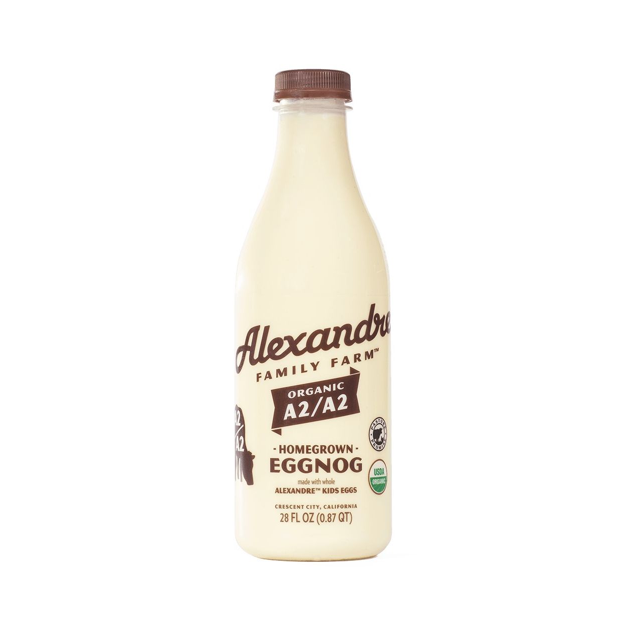 NEW! Organic A2 Eggnog 28 oz (FROZEN Best By 11/9/25)